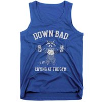 Down Bad Crying At The Gym Racoon Tank Top