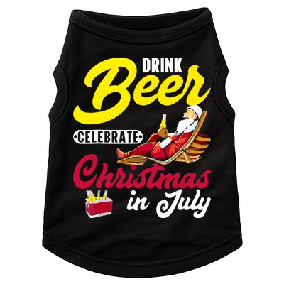 Drink Beer Celebrate Christmas In July, Summer Paradise Doggie Tank