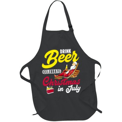 Drink Beer Celebrate Christmas In July, Summer Paradise Apron