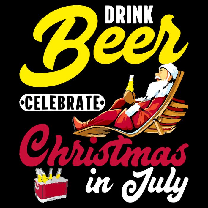Drink Beer Celebrate Christmas In July, Summer Paradise Poster