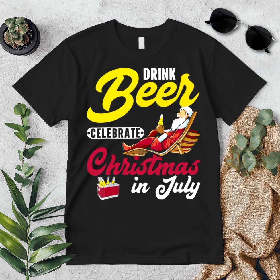 Drink Beer Celebrate Christmas In July, Summer Paradise Premium T-Shirt
