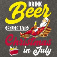 Drink Beer Celebrate Christmas In July, Summer Paradise Cotton Canvas Backpack