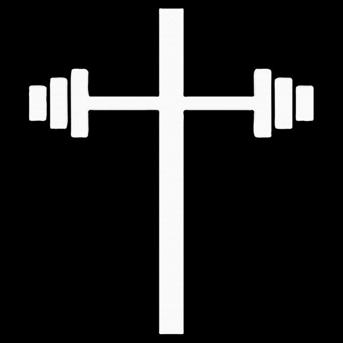 Dumbbell Barbell Cross Christian Gym Workout Lifting Cooling Performance Crew T-Shirt
