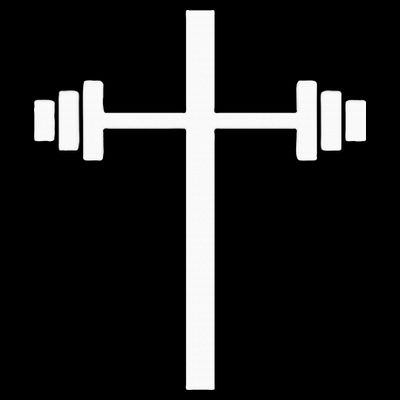 Dumbbell Barbell Cross Christian Gym Workout Lifting T-Shirt
