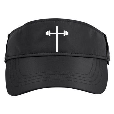 Dumbbell Barbell Cross Christian Gym Workout Lifting Adult Drive Performance Visor