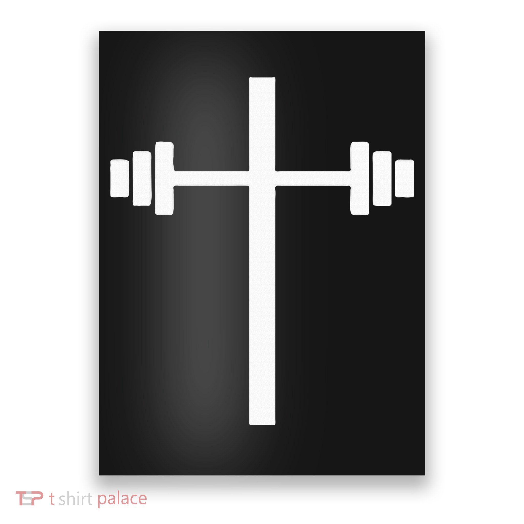 Dumbbell Barbell Cross Christian Gym Workout Lifting Poster