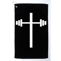 Dumbbell Barbell Cross Christian Gym Workout Lifting Golf Towel