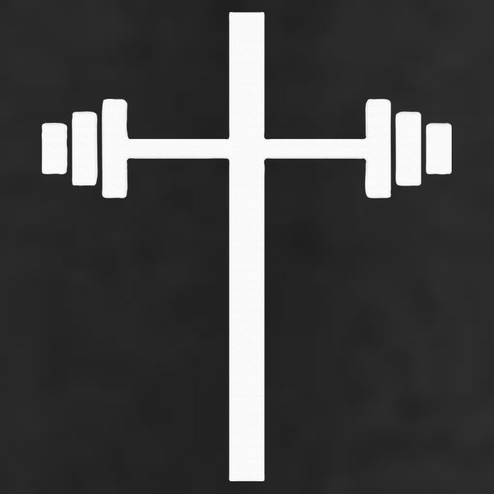 Dumbbell Barbell Cross Christian Gym Workout Lifting Golf Towel