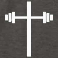 Dumbbell Barbell Cross Christian Gym Workout Lifting Vector Backpack