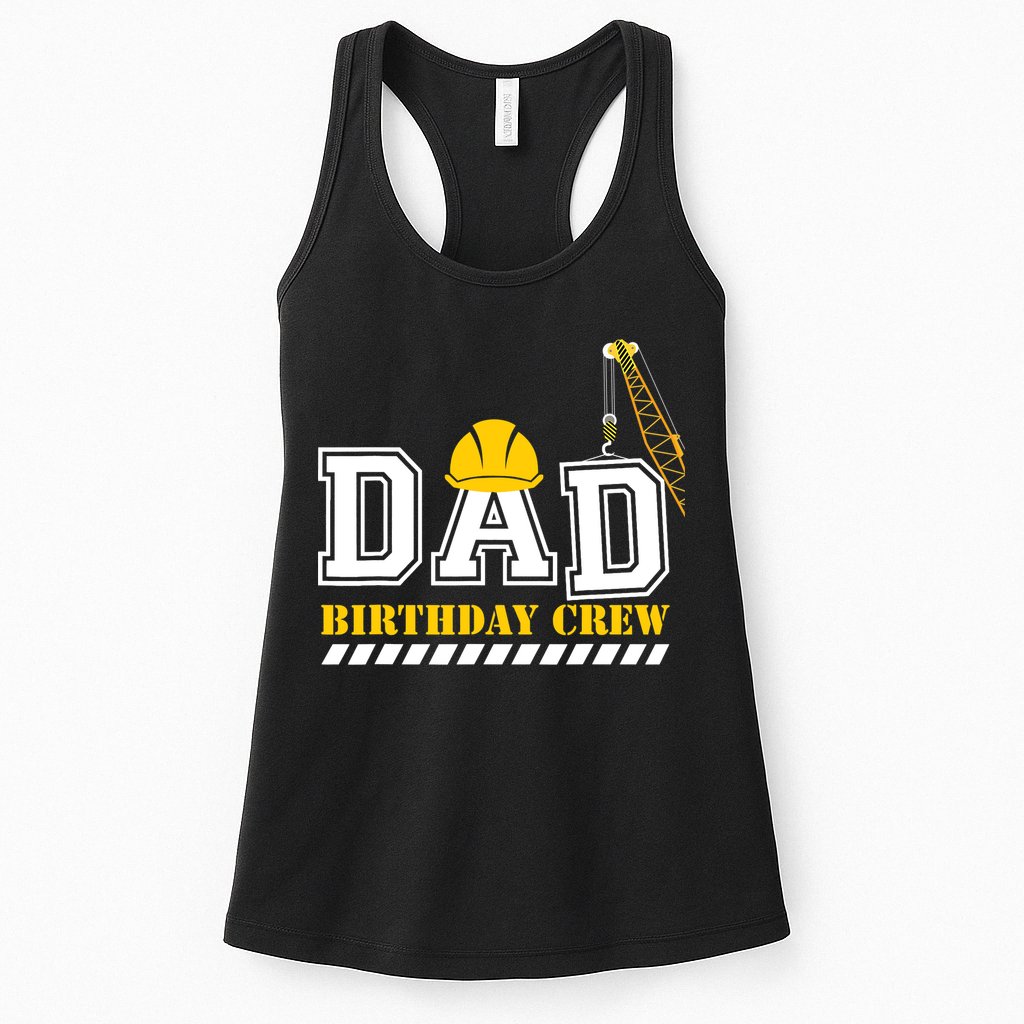 Dad Birthday Crew Construction Birthday Party Womens Tank Top
