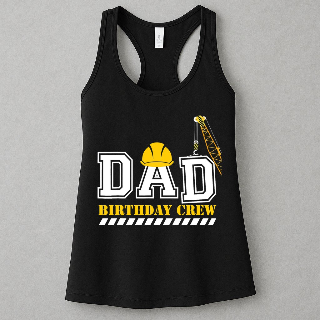 Dad Birthday Crew Construction Birthday Party Womens Tank Top