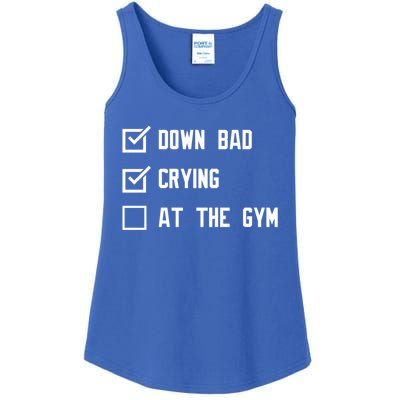 Down Bad Crying At The Gym Gift Ladies Essential Tank