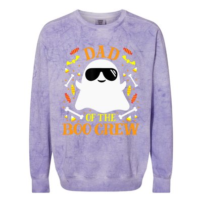 Dad Boo Crew Ghost Matching Family Set Groups Halloween Colorblast Crewneck Sweatshirt