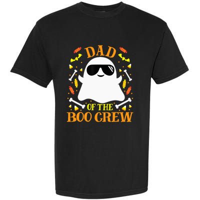 Dad Boo Crew Ghost Matching Family Set Groups Halloween Garment-Dyed Heavyweight T-Shirt