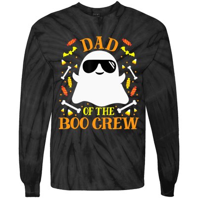 Dad Boo Crew Ghost Matching Family Set Groups Halloween Tie-Dye Long Sleeve Shirt