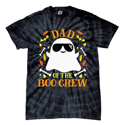 Dad Boo Crew Ghost Matching Family Set Groups Halloween Tie-Dye T-Shirt