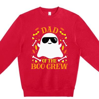 Dad Boo Crew Ghost Matching Family Set Groups Halloween Premium Crewneck Sweatshirt