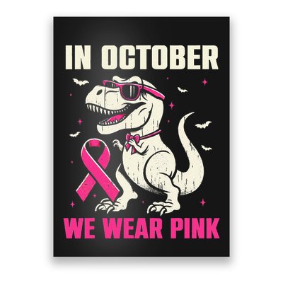 Dinosaur Breast Cancer Awareness Gift Poster