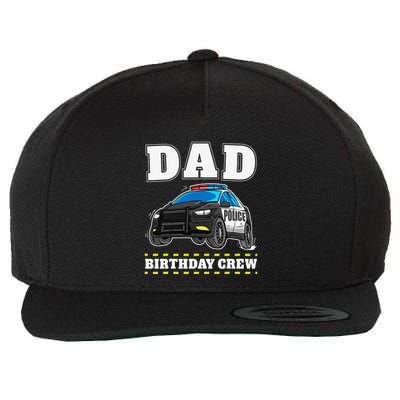 Dad Birthday Crew Police Car Policeman Officer Daddy Papa Wool Snapback Cap