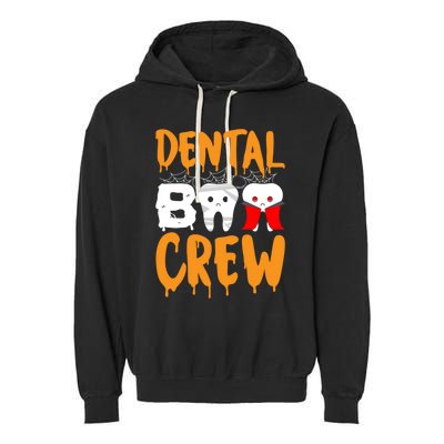 Dental Boo Crew Spooky Halloween Teeth Dental Assistant Cute Gift Garment-Dyed Fleece Hoodie