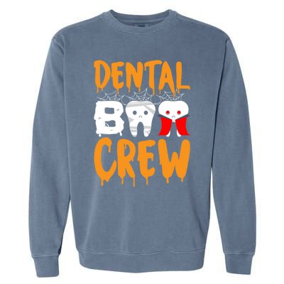 Dental Boo Crew Spooky Halloween Teeth Dental Assistant Cute Gift Garment-Dyed Sweatshirt