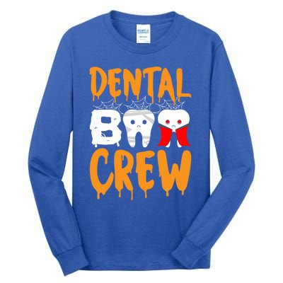 Dental Boo Crew Spooky Halloween Teeth Dental Assistant Cute Gift Tall Long Sleeve T-Shirt