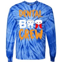 Dental Boo Crew Spooky Halloween Teeth Dental Assistant Cute Gift Tie-Dye Long Sleeve Shirt