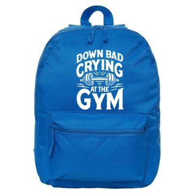 Down Bad Crying At The Gym Gift 16 in Basic Backpack