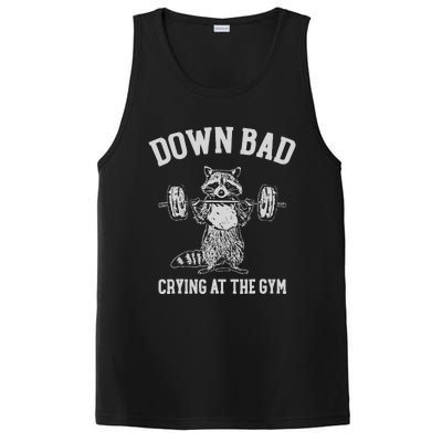 Down Bad Crying At The Gym Racoon Meme PosiCharge Competitor Tank