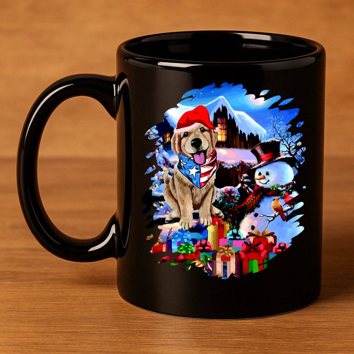 Dog's Best Christmas 11oz C Handle Ceramic Mug