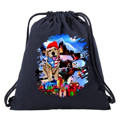 Dog's Best Christmas Drawstring Bag