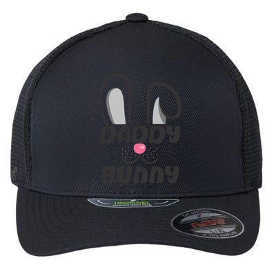 Daddy Bunny Cute Easter Matching Family Easter Dad Gift Flexfit Unipanel Trucker Cap