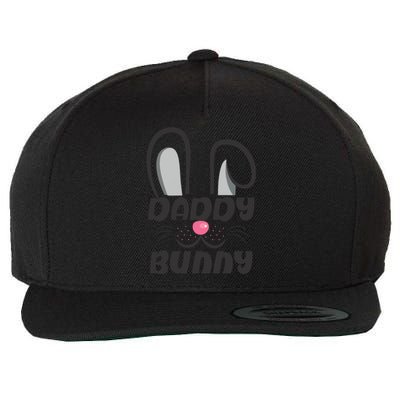 Daddy Bunny Cute Easter Matching Family Easter Dad Gift Wool Snapback Cap