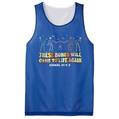 Dry Bones Come Alive Bible Verse Halloween Christian Jesus Mesh Reversible Basketball Jersey Tank