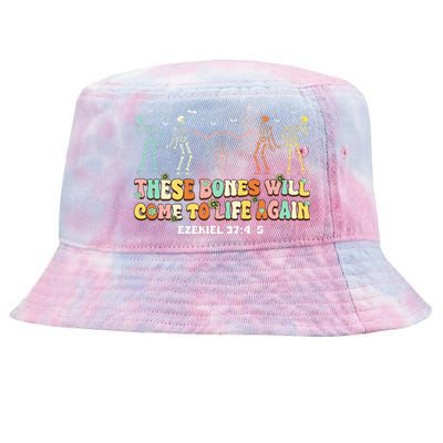 Dry Bones Come Alive Bible Verse Halloween Christian Jesus Tie-Dyed Bucket Hat