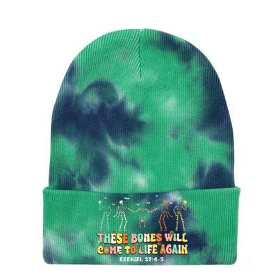 Dry Bones Come Alive Bible Verse Halloween Christian Jesus Tie Dye 12in Knit Beanie