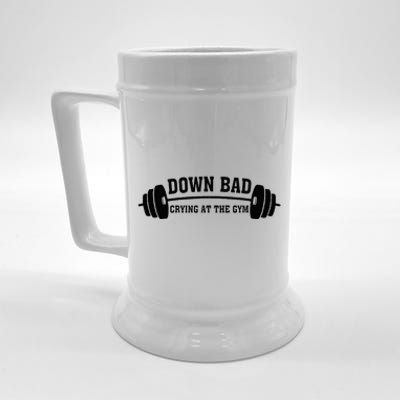 Down Bad Crying At The Gym Beer Stein