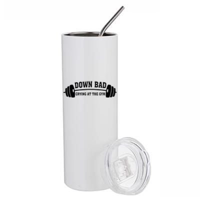 Down Bad Crying At The Gym Stainless Steel Tumbler