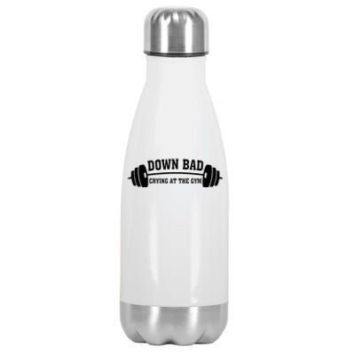 Down Bad Crying At The Gym Stainless Steel Insulated Water Bottle