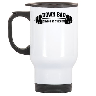 Down Bad Crying At The Gym Stainless Steel Travel Mug