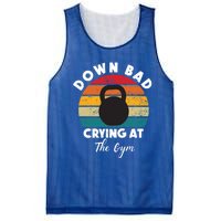 Down Bad Crying At The Gym Vintage Rertro Meaningful Gift Mesh Reversible Basketball Jersey Tank