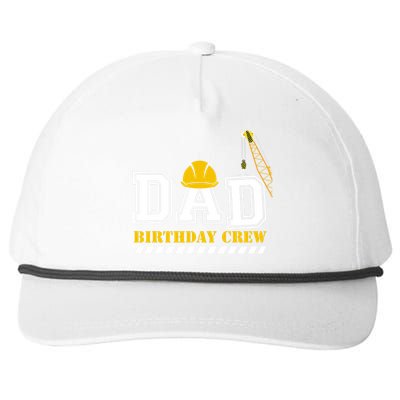 Dad Birthday Crew Construction Birthday Party Snapback Five-Panel Rope Hat