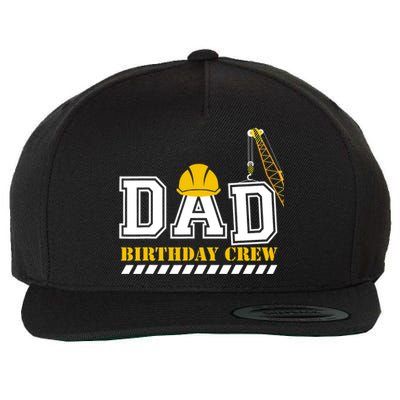 Dad Birthday Crew Construction Birthday Party Wool Snapback Cap