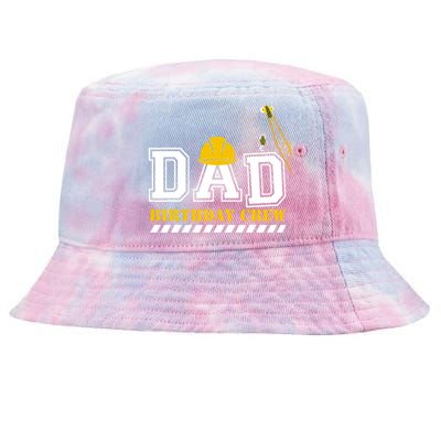 Dad Birthday Crew Construction Birthday Party Tie-Dyed Bucket Hat