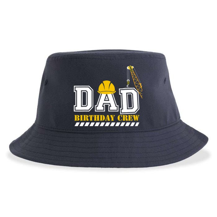 Dad Birthday Crew Construction Birthday Party Sustainable Bucket Hat