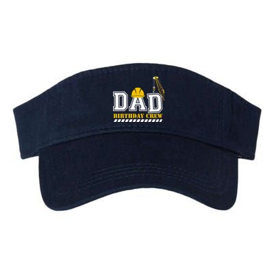 Dad Birthday Crew Construction Birthday Party Valucap Bio-Washed Visor