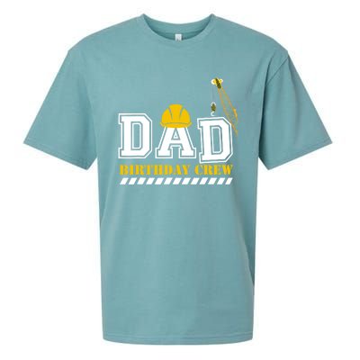 Dad Birthday Crew Construction Birthday Party Sueded Cloud Jersey T-Shirt