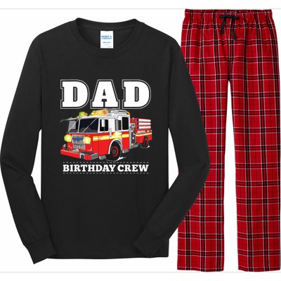 Dad Birthday Crew Fire Truck Firefighter Fireman Party Long Sleeve Pajama Set