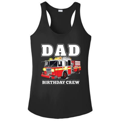 Dad Birthday Crew Fire Truck Firefighter Fireman Party Ladies PosiCharge Competitor Racerback Tank