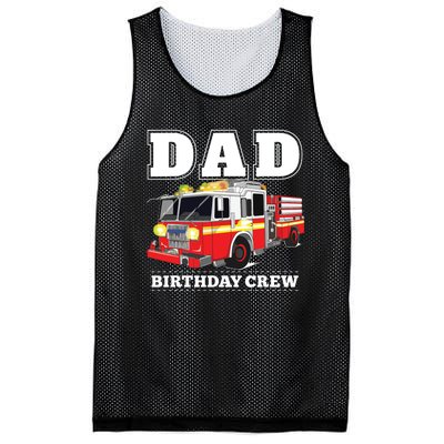 Dad Birthday Crew Fire Truck Firefighter Fireman Party Mesh Reversible Basketball Jersey Tank